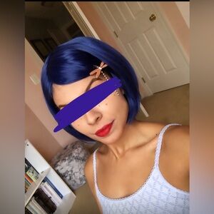 Blue Coraline Bob Wig